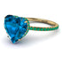 Heart Shape Blue Topaz Ring - Noelle No. 504 image 1