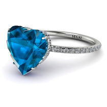 Heart Shape Blue Topaz Ring - Noelle No. 503 image 1