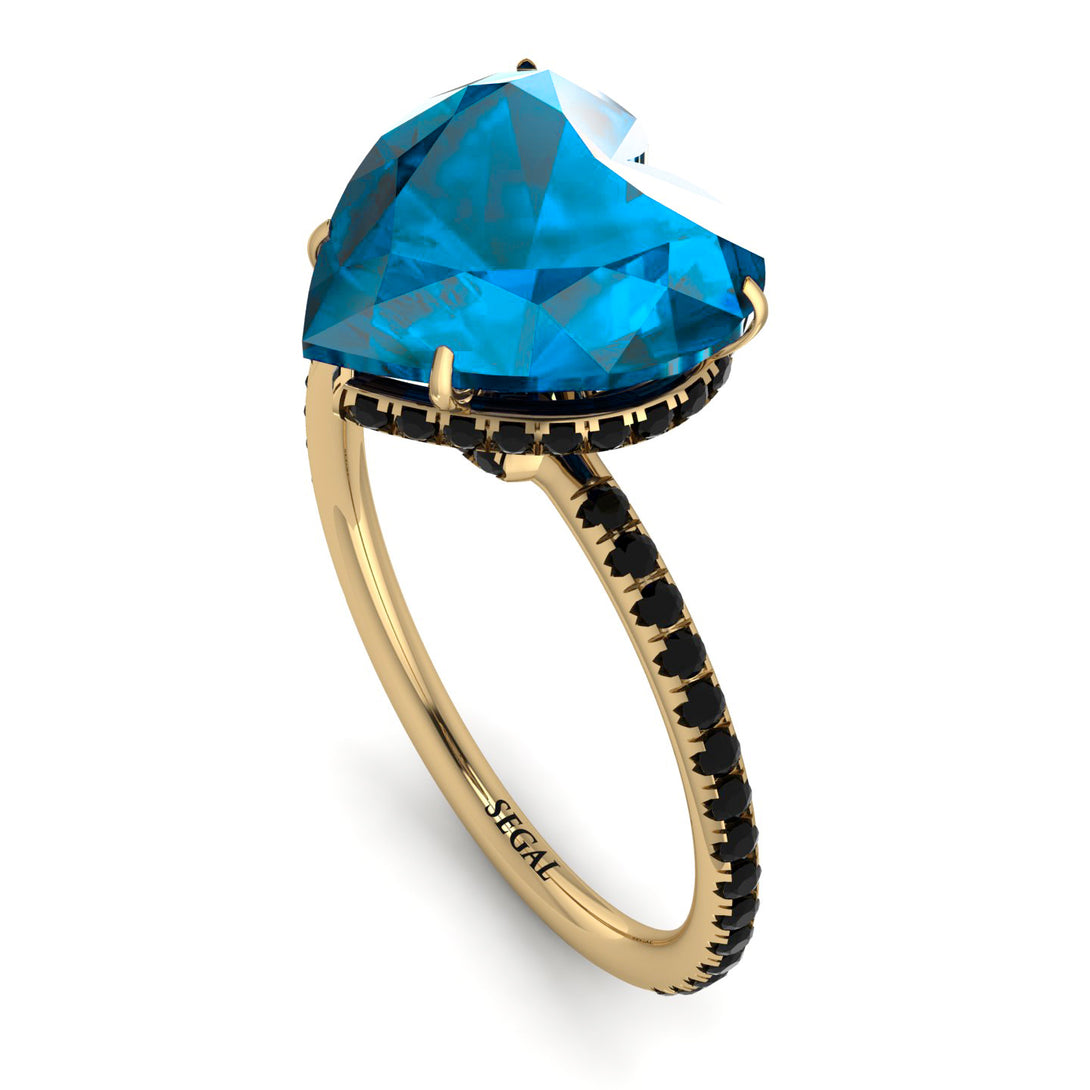 Heart Shape Blue Topaz Ring - Noelle No. 507