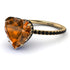 Heart Shape Brown Diamond Ring - Noelle No. 1107 image 1