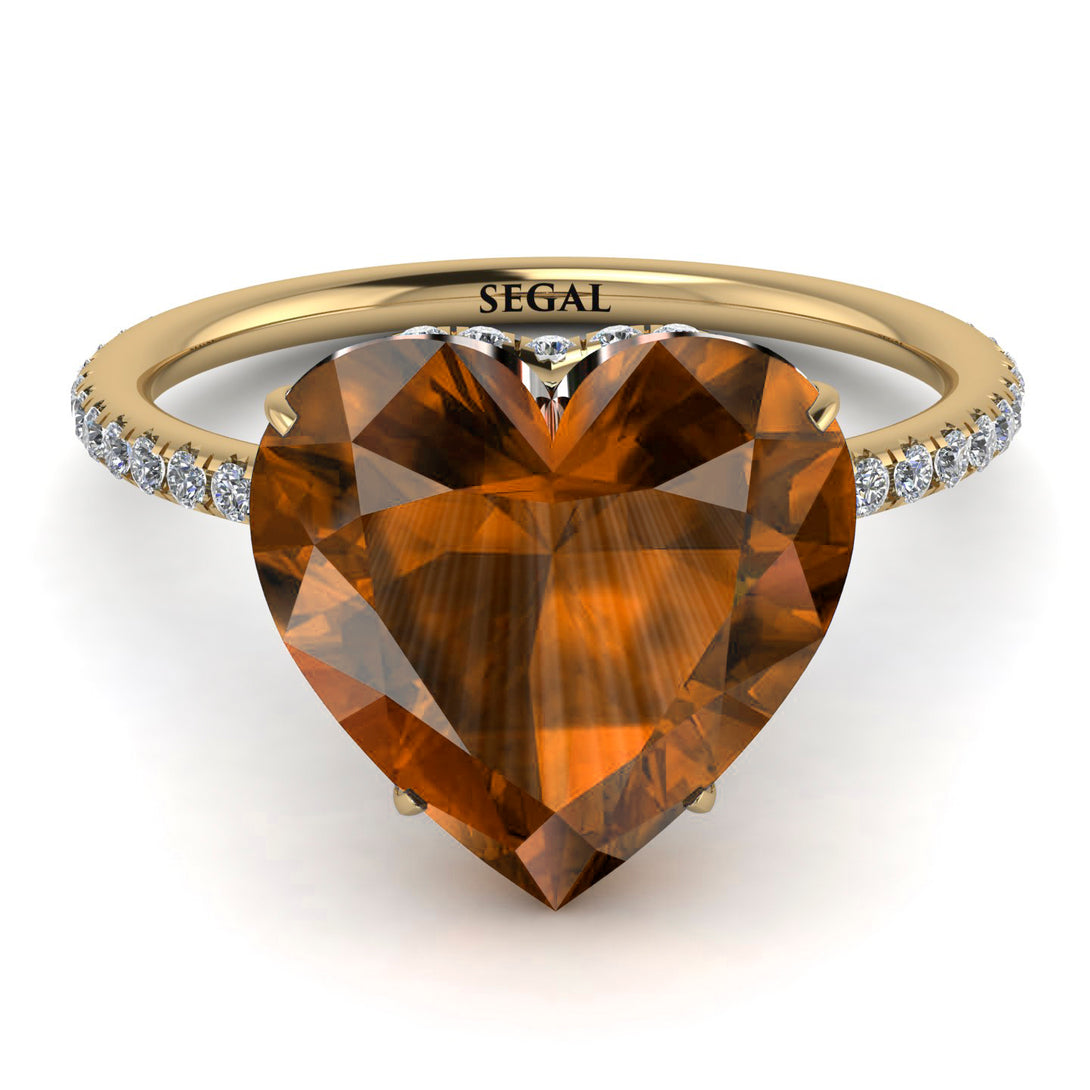 Heart Shape Brown Diamond Ring - Noelle No. 1101