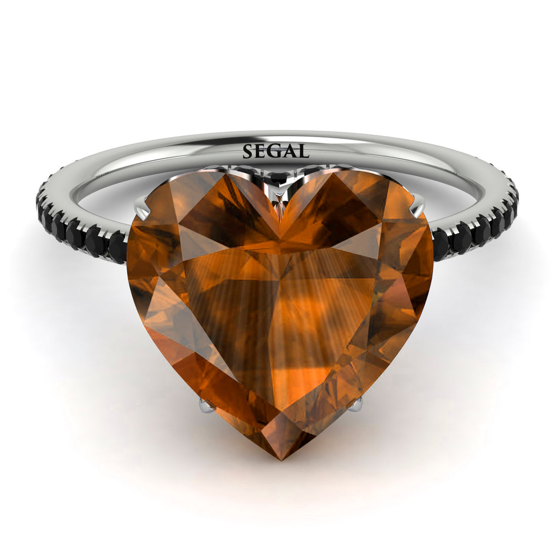 Heart Shape Brown Diamond Ring - Noelle No. 1109