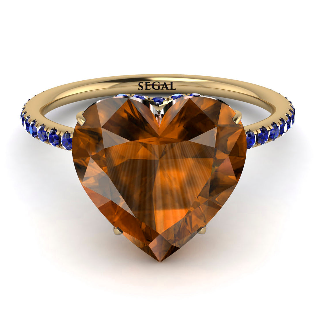 Heart Shape Brown Diamond Ring - Noelle No. 1113