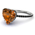 Heart Shape Brown Diamond Ring - Noelle No. 1109