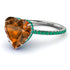 Heart Shape Brown Diamond Ring - Noelle No. 1106 image 1