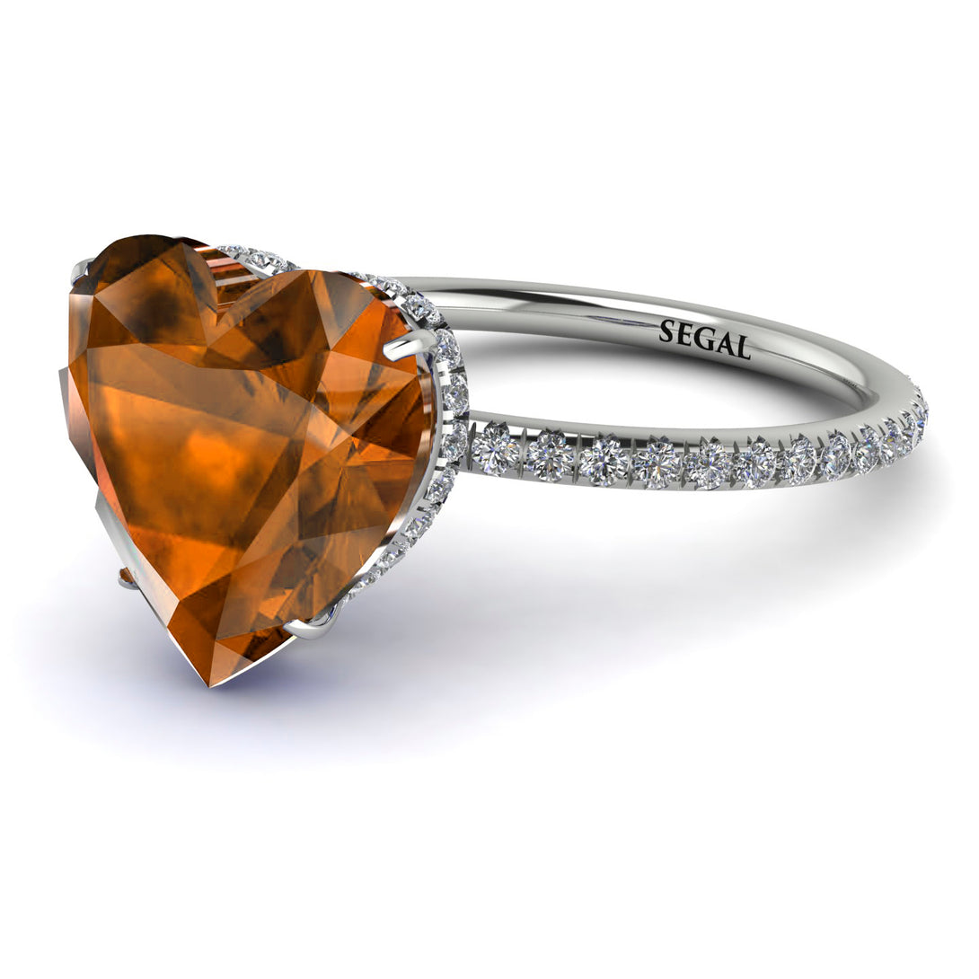 Heart Shape Brown Diamond Ring - Noelle No. 1103