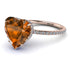Heart Shape Brown Diamond Ring - Noelle No. 1102