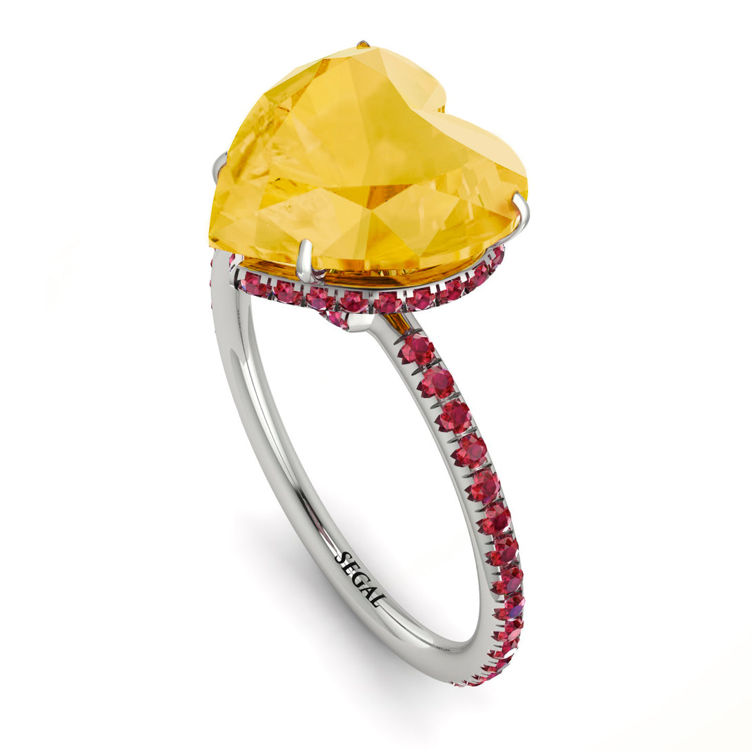Heart Shape Citrine Ring - Noelle No. 612