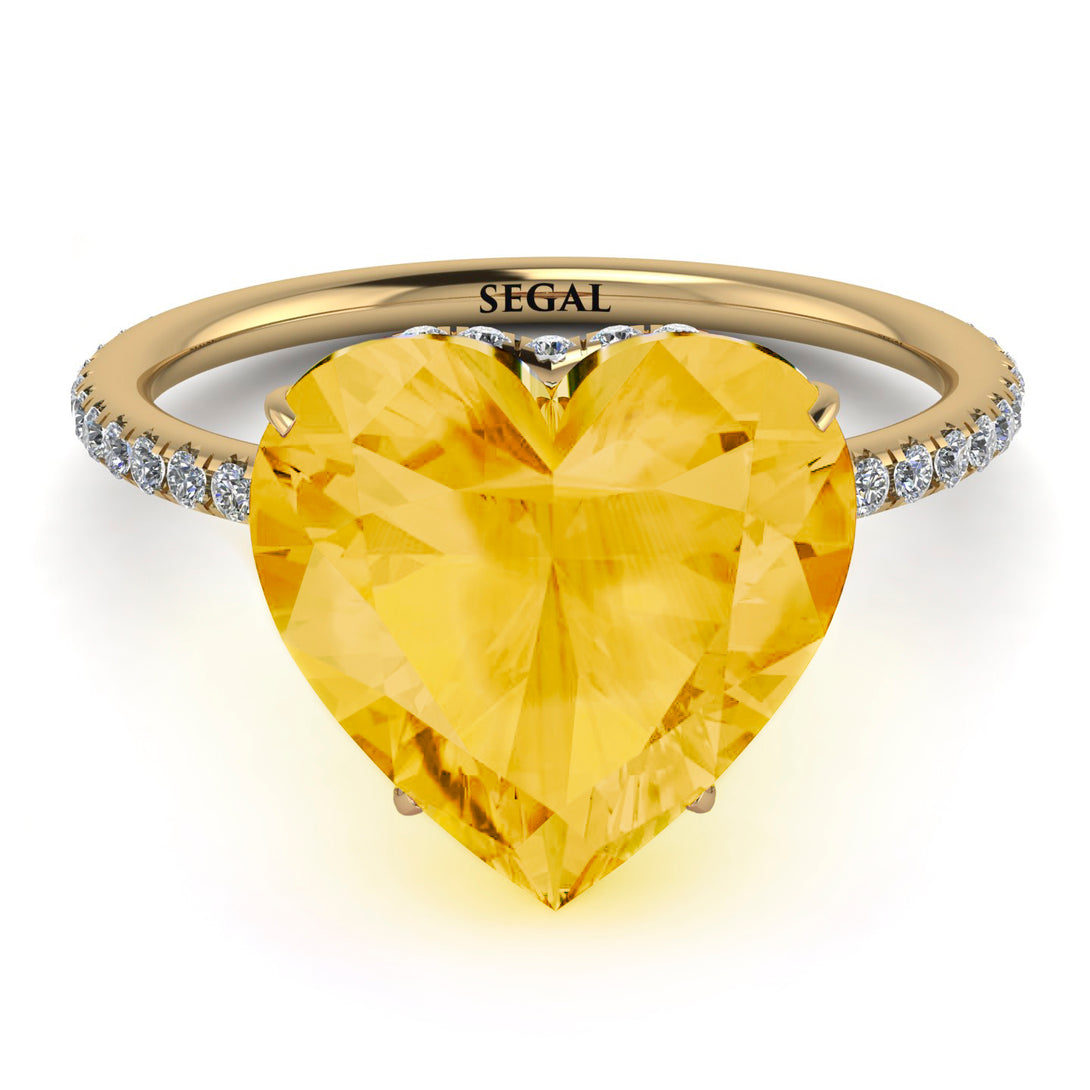 Heart Shape Citrine Ring - Noelle No. 601