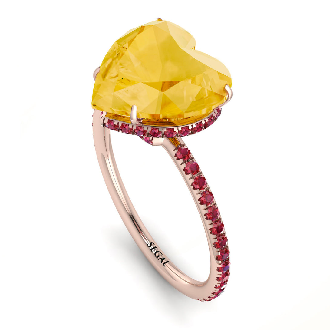 Heart Shape Citrine Ring - Noelle No. 611