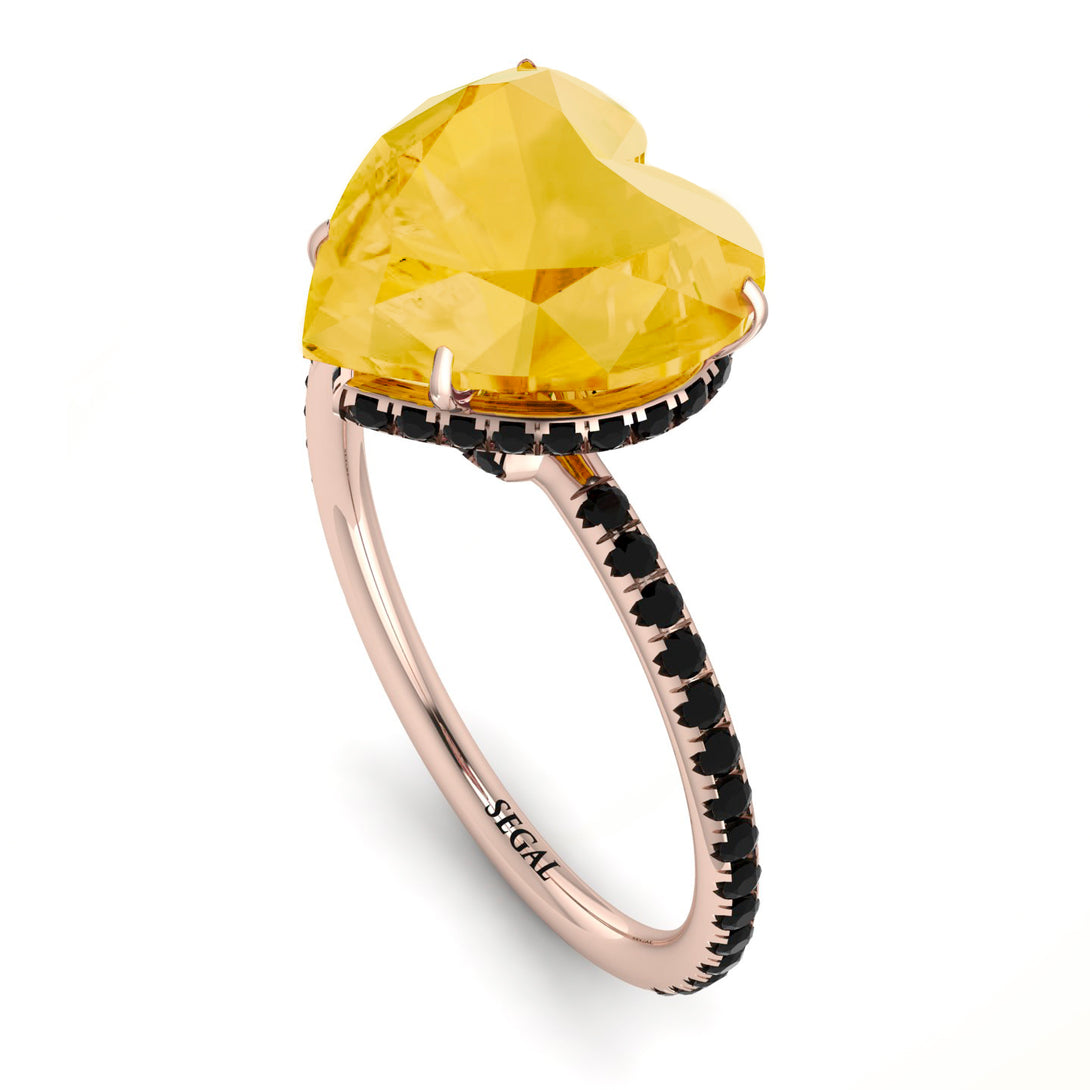Heart Shape Citrine Ring - Noelle No. 608