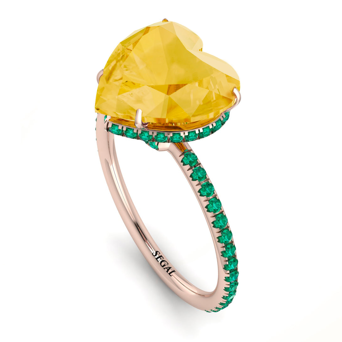 Heart Shape Citrine Ring - Noelle No. 605