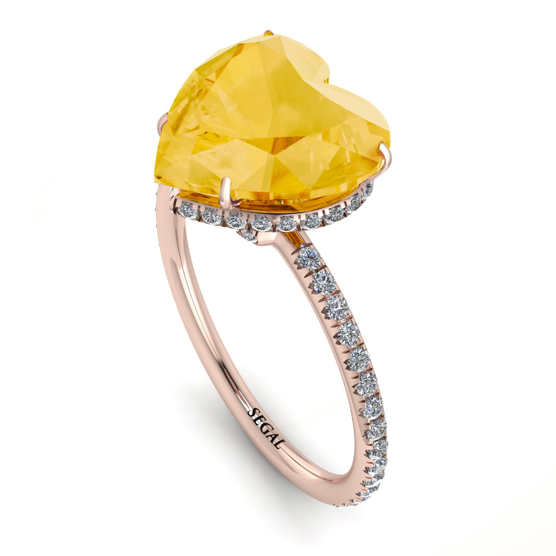 Heart Shape Citrine Ring - Noelle No. 602