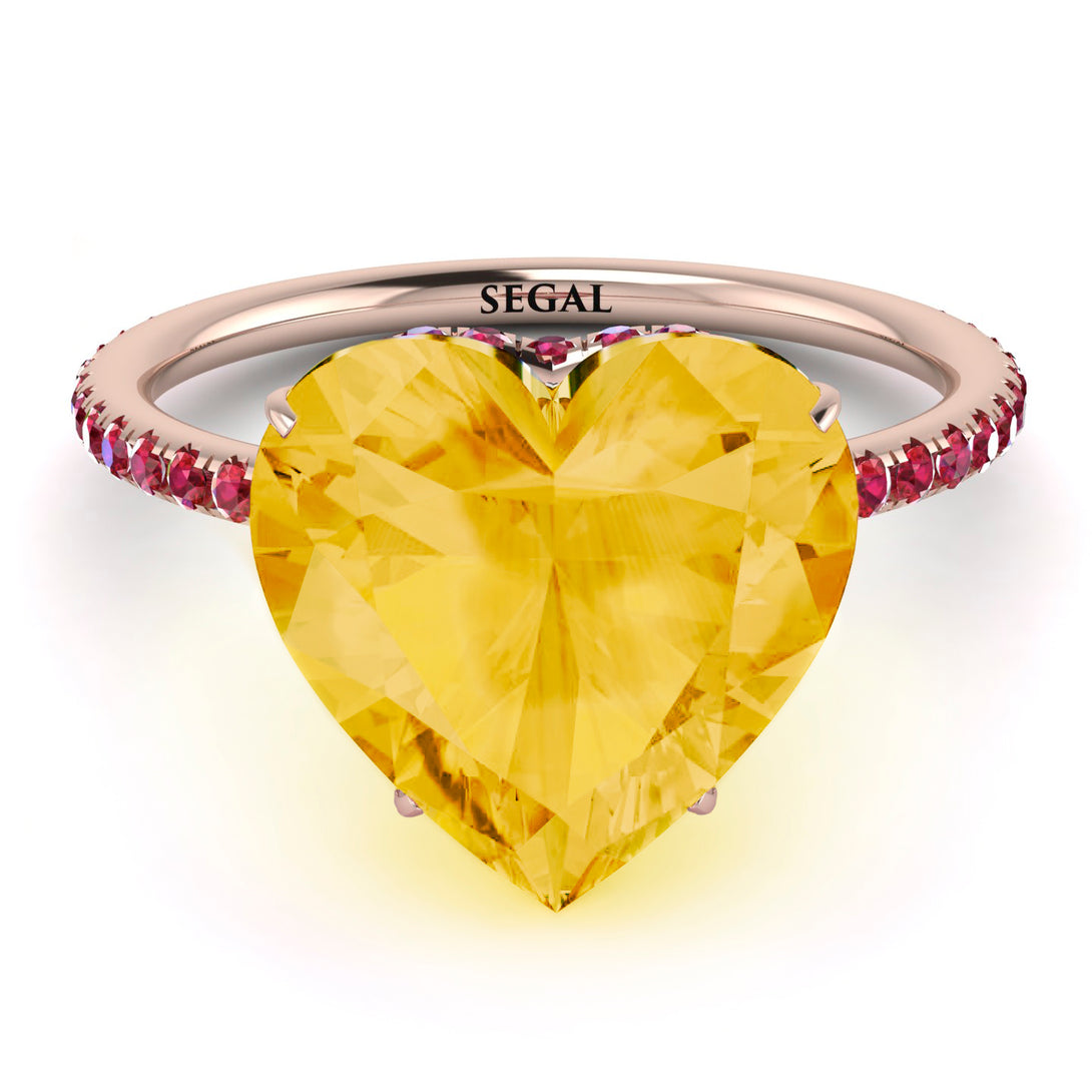 Heart Shape Citrine Ring - Noelle No. 611