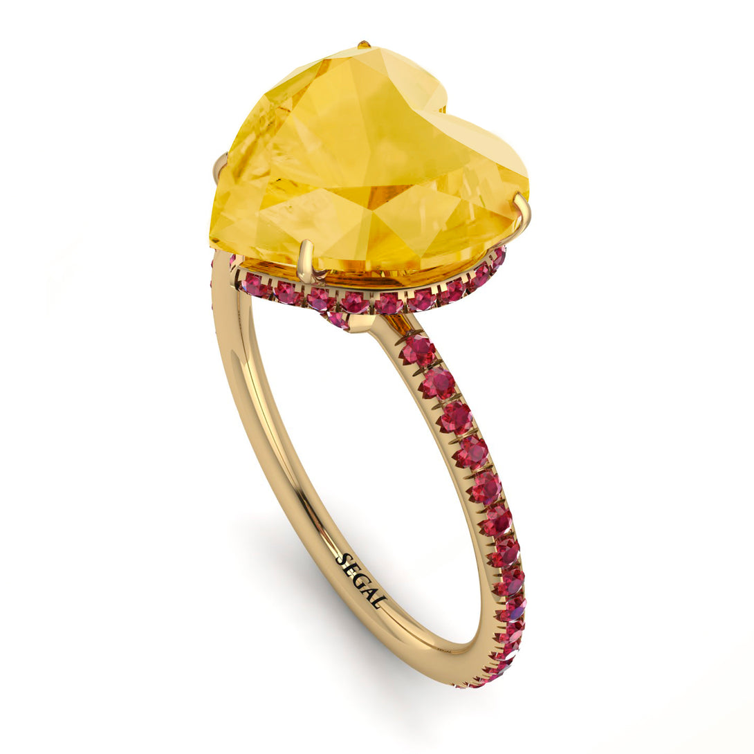 Heart Shape Citrine Ring - Noelle No. 610