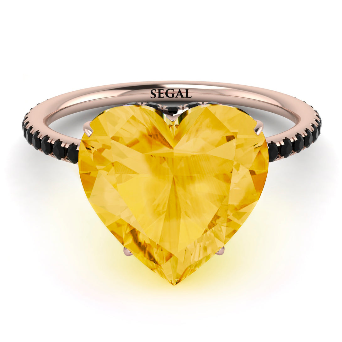 Heart Shape Citrine Ring - Noelle No. 608