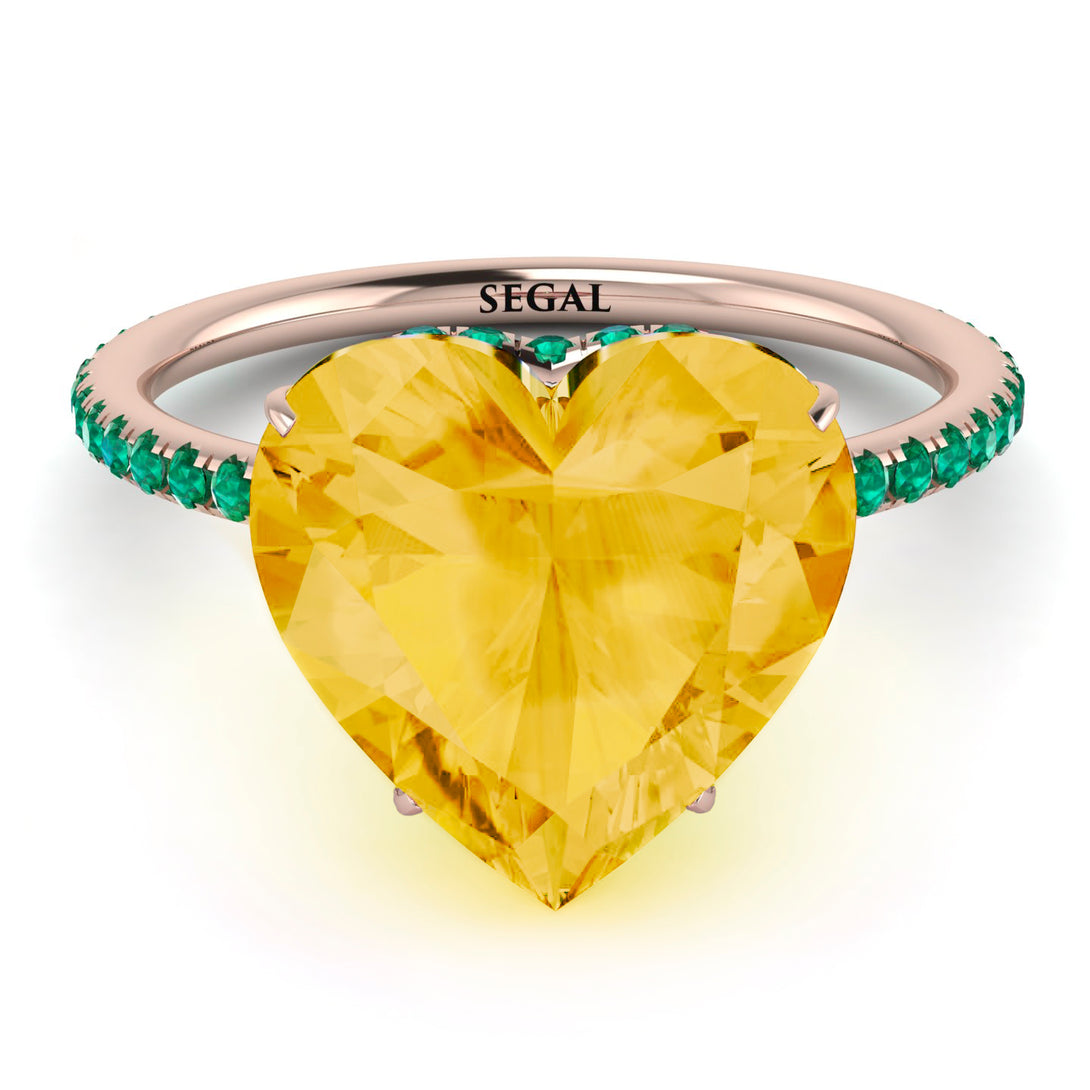 Heart Shape Citrine Ring - Noelle No. 605