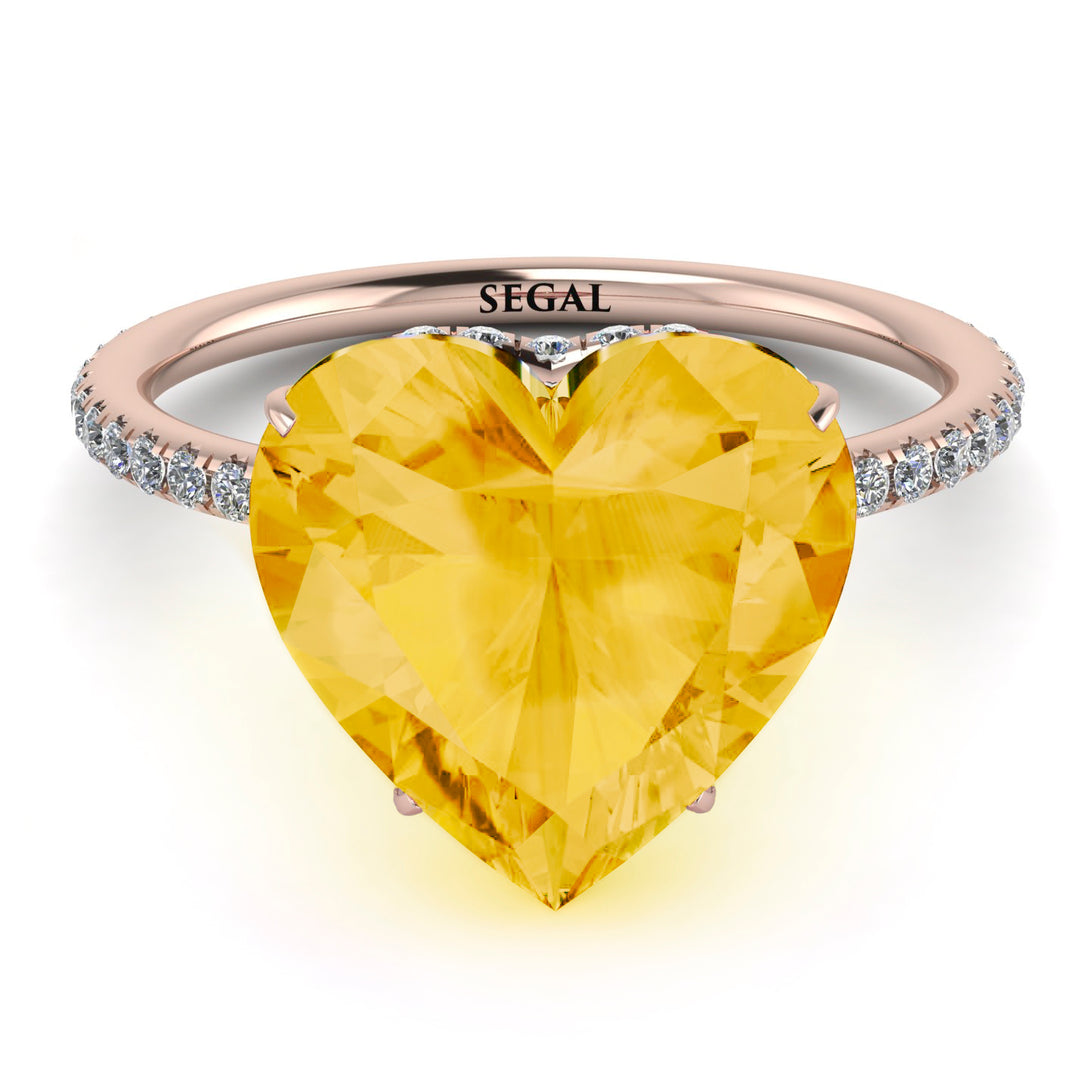 Heart Shape Citrine Ring - Noelle No. 602
