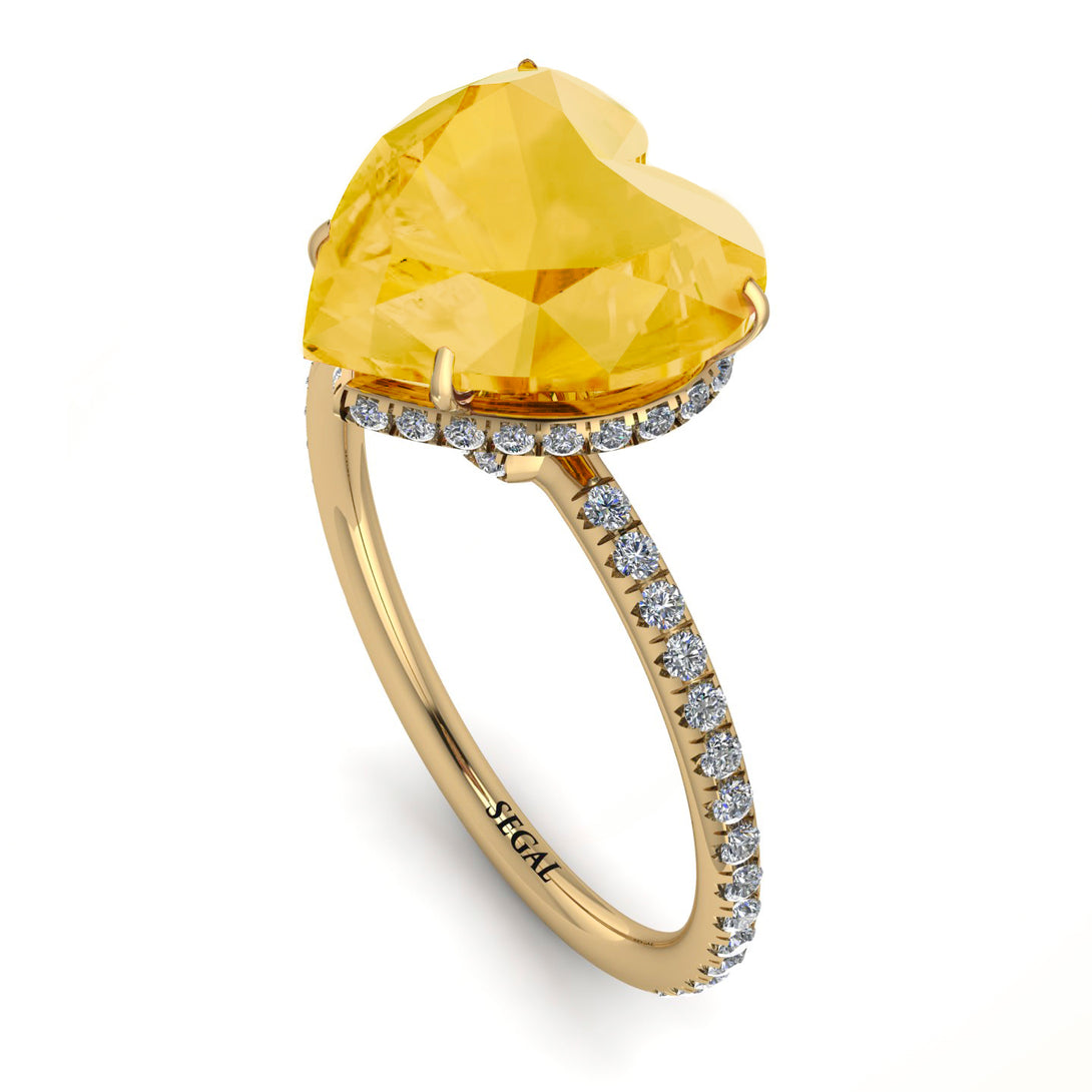 Heart Shape Citrine Ring - Noelle No. 601