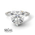 Custom 6ct Heart Shape Diamond Ring - Noelle No. 3000