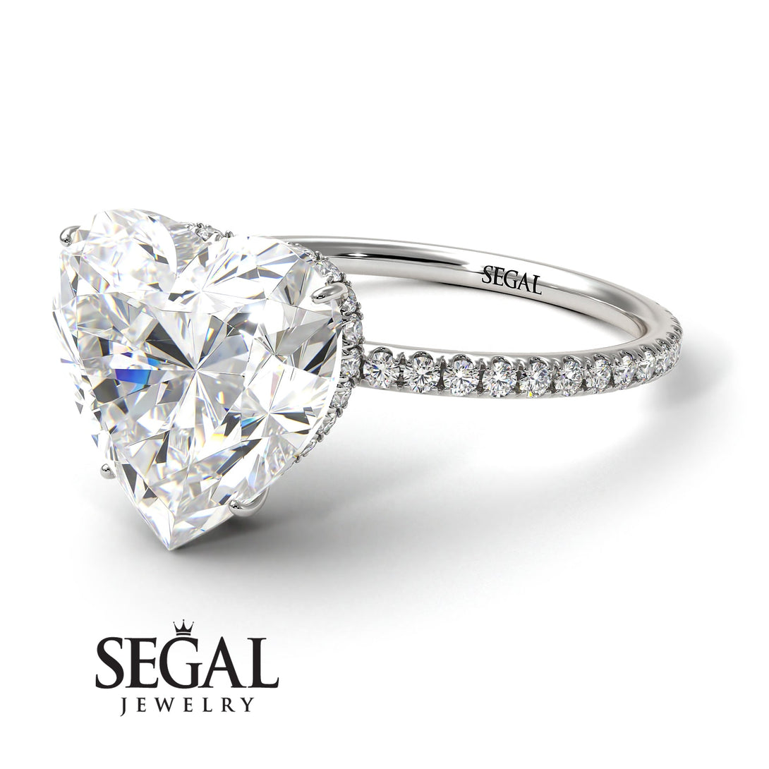Custom 6ct Heart Shape Diamond Ring - Noelle No. 3000