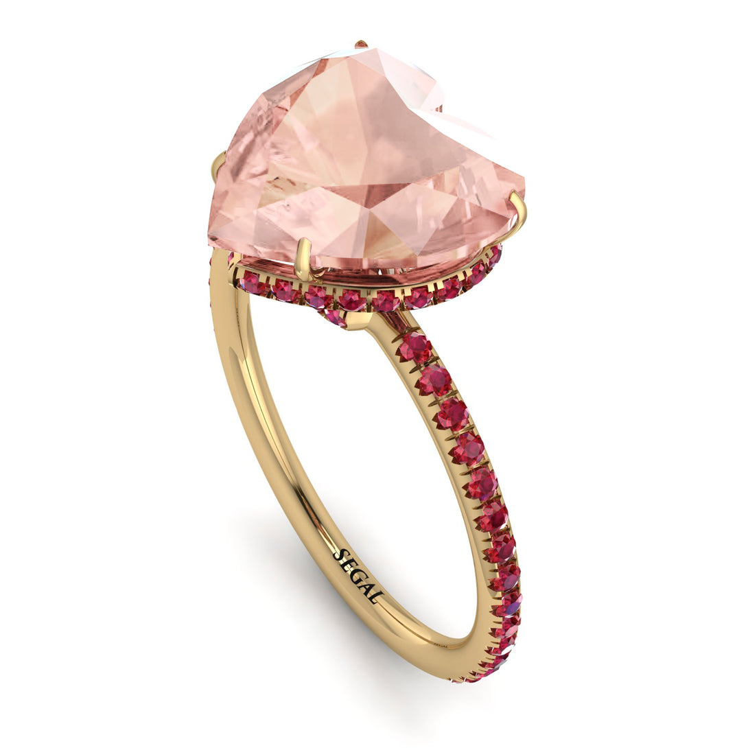 Heart Shape Morganite Ring - Noelle No. 910