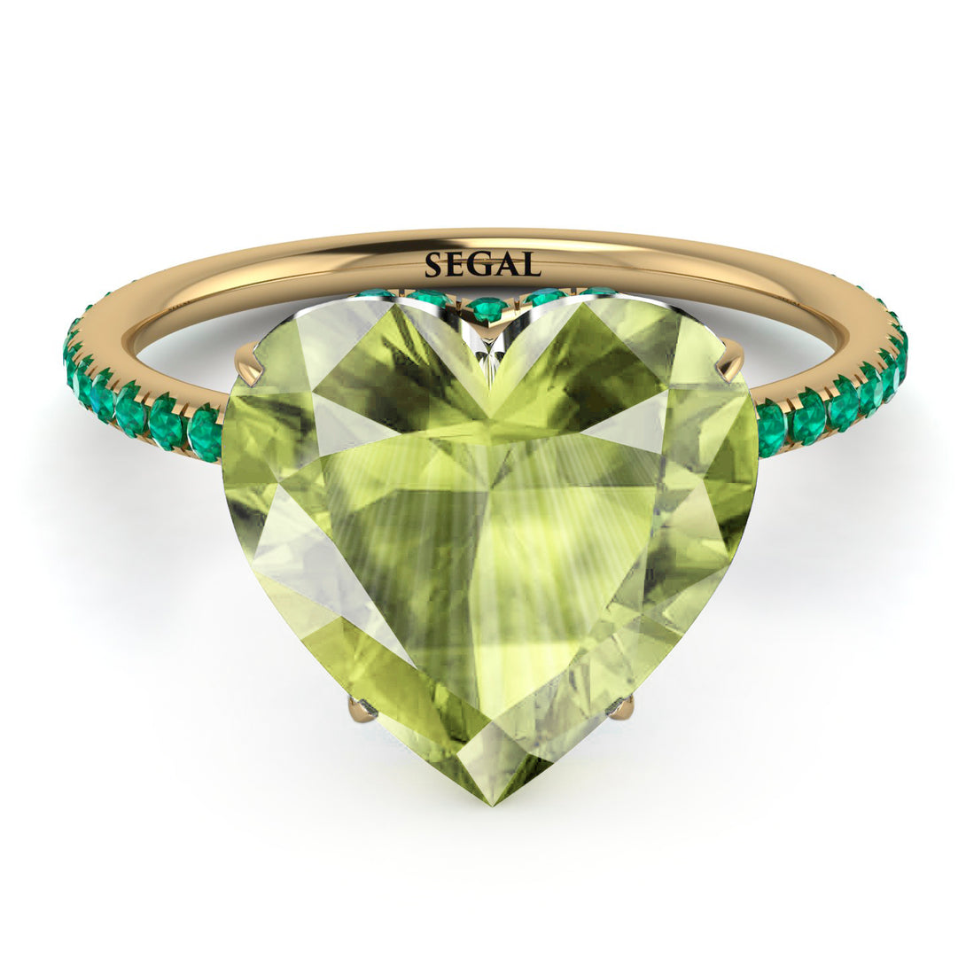 Heart Shape Peridot Ring - Noelle No. 704