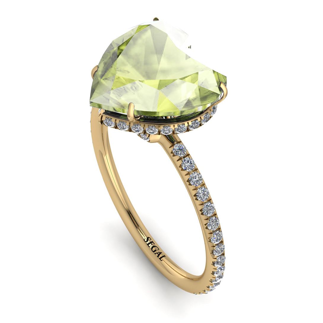 Heart Shape Peridot Ring - Noelle No. 701