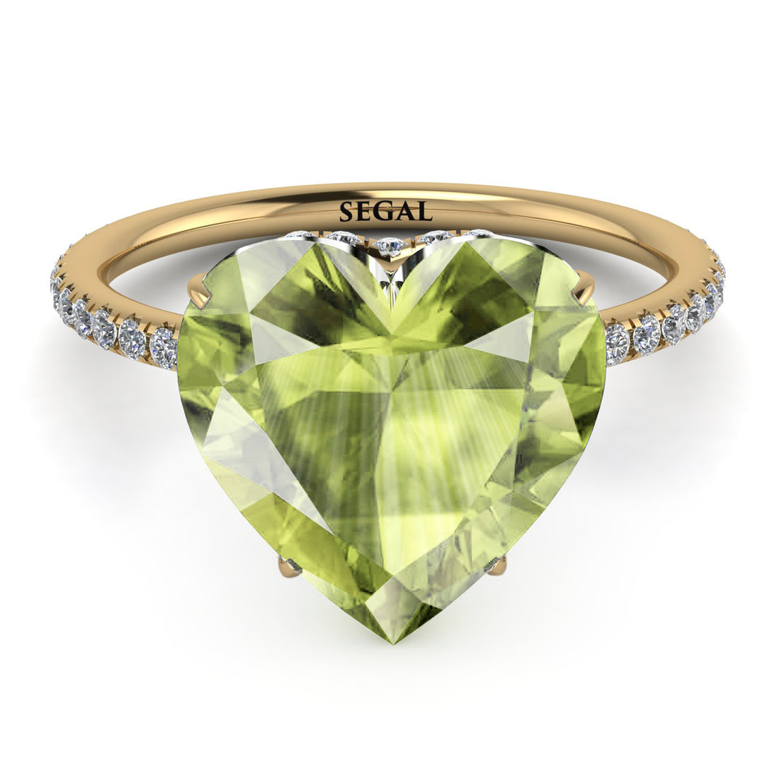 Heart Shape Peridot Ring - Noelle No. 701