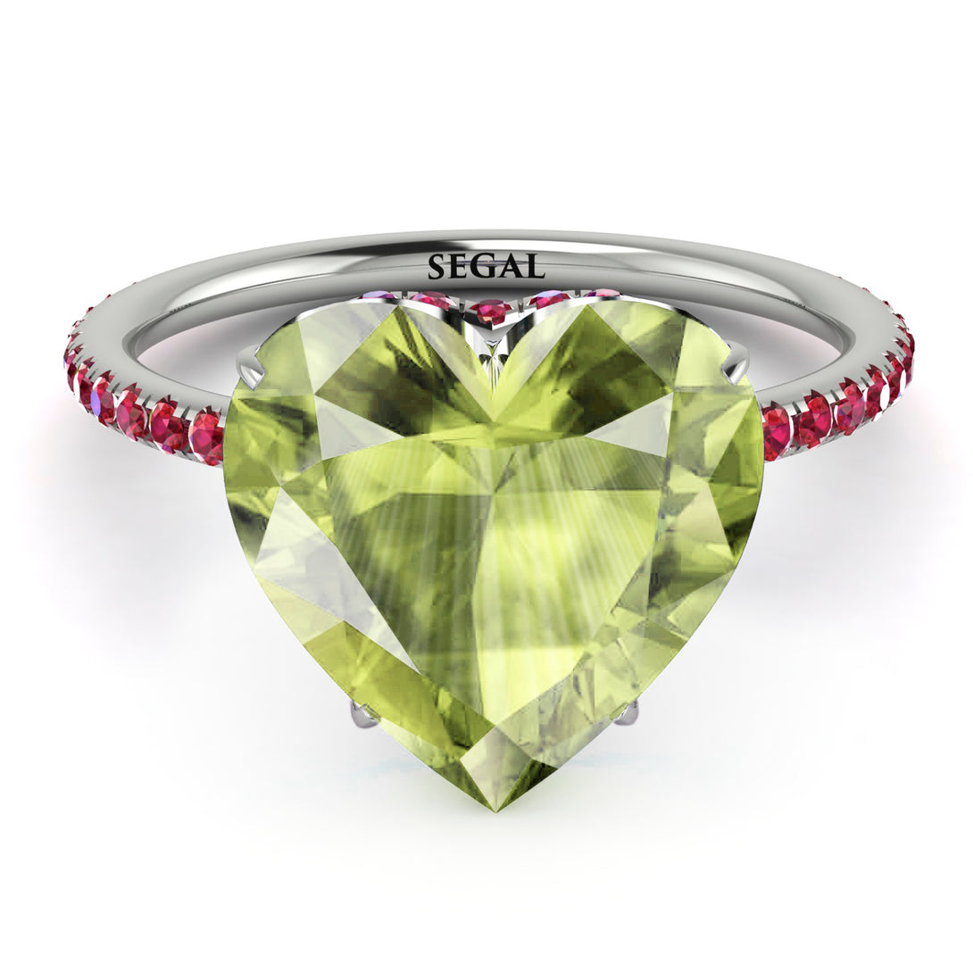 Heart Shape Peridot Ring - Noelle No. 712