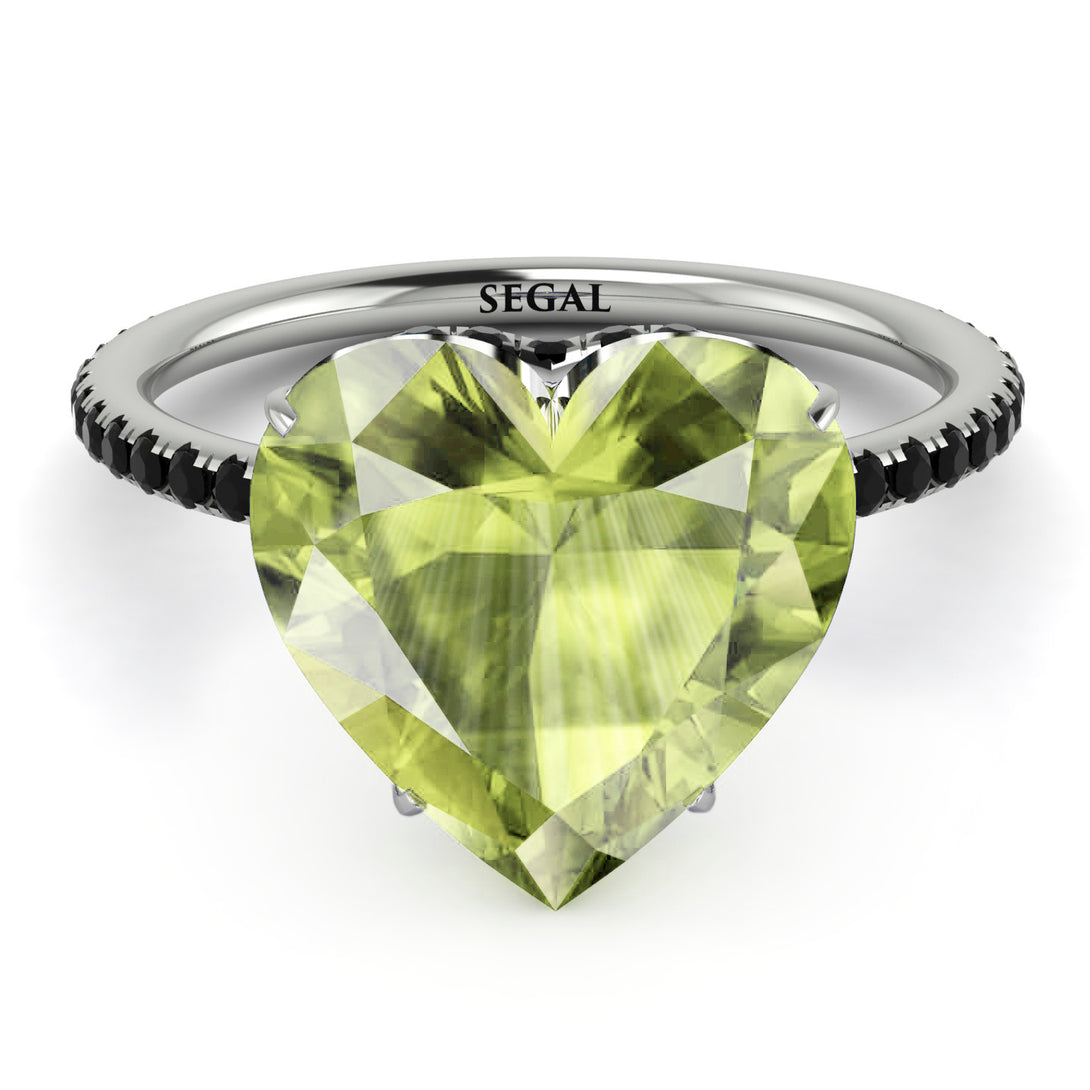 Heart Shape Peridot Ring - Noelle No. 709