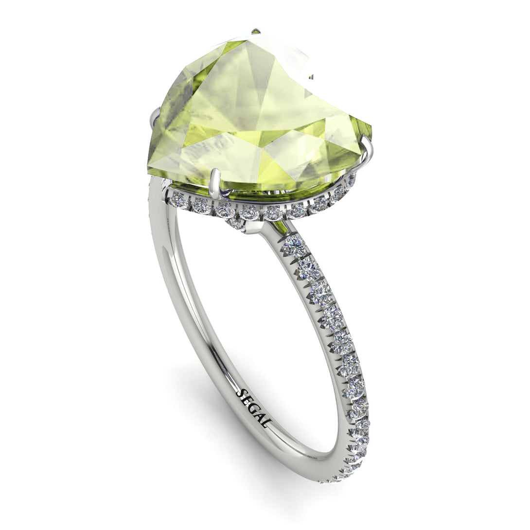 Heart Shape Peridot Ring - Noelle No. 703