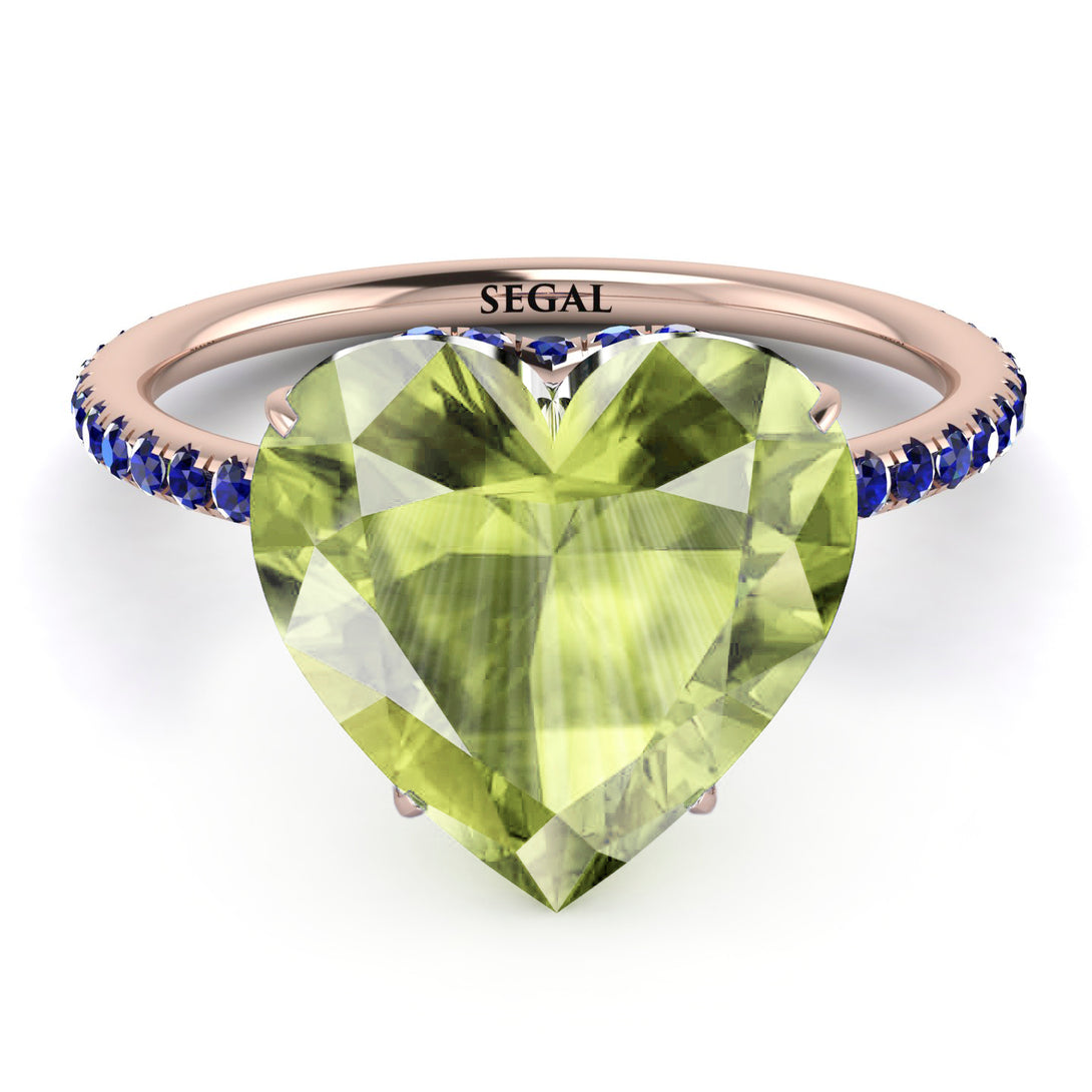 Heart Shape Peridot Ring - Noelle No. 714