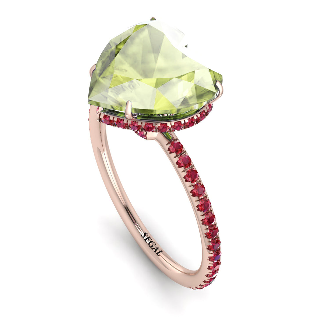 Heart Shape Peridot Ring - Noelle No. 711