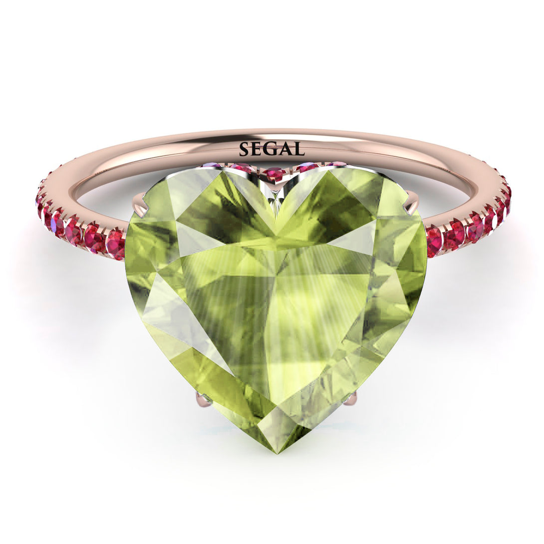 Heart Shape Peridot Ring - Noelle No. 711