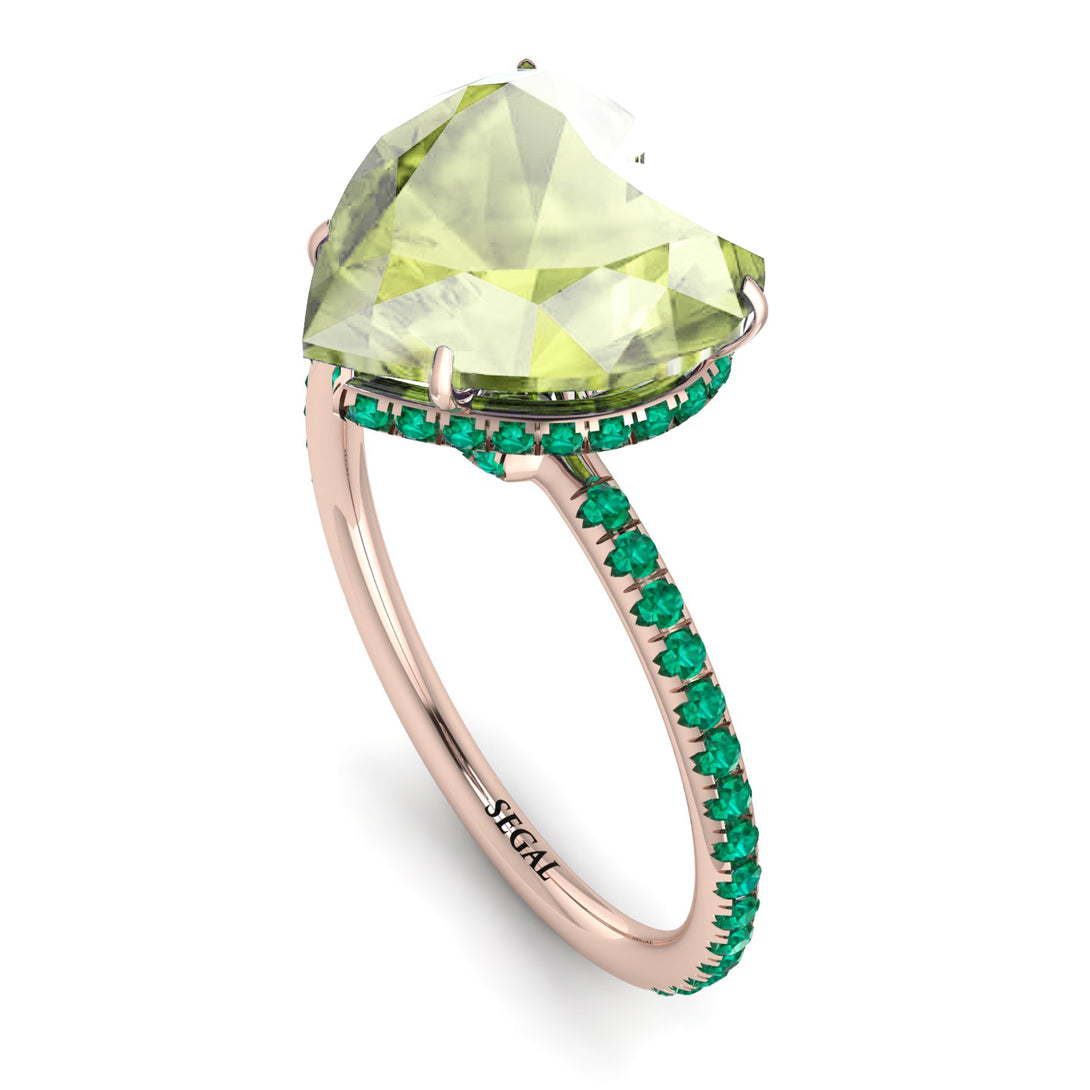 Heart Shape Peridot Ring - Noelle No. 705