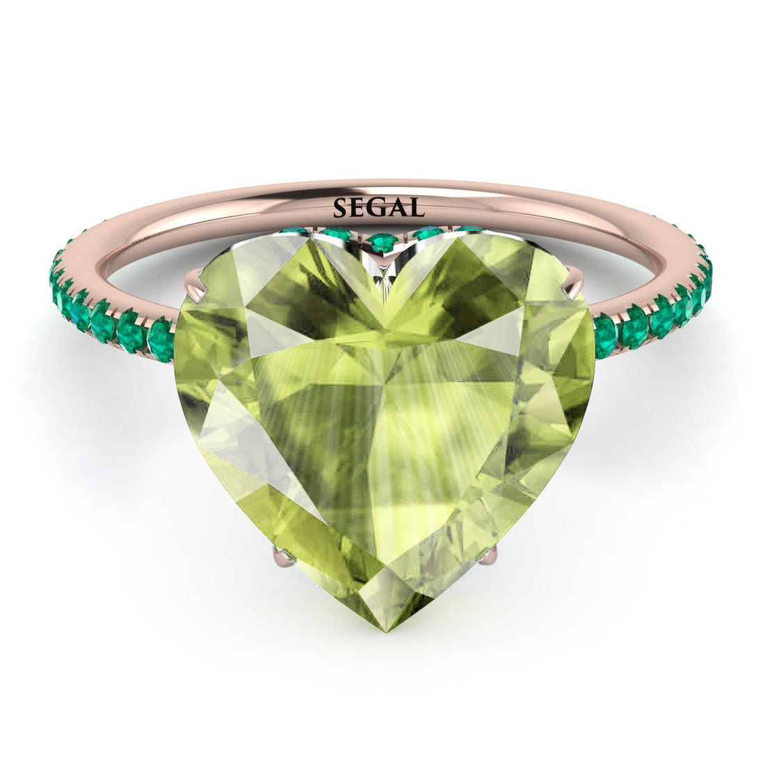 Heart Shape Peridot Ring - Noelle No. 705