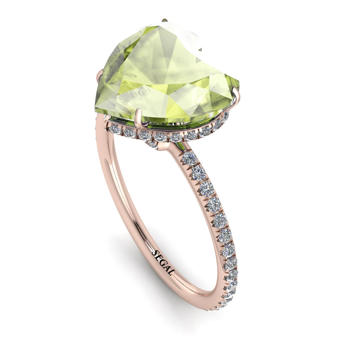 Heart Shape Peridot Ring - Noelle No. 702