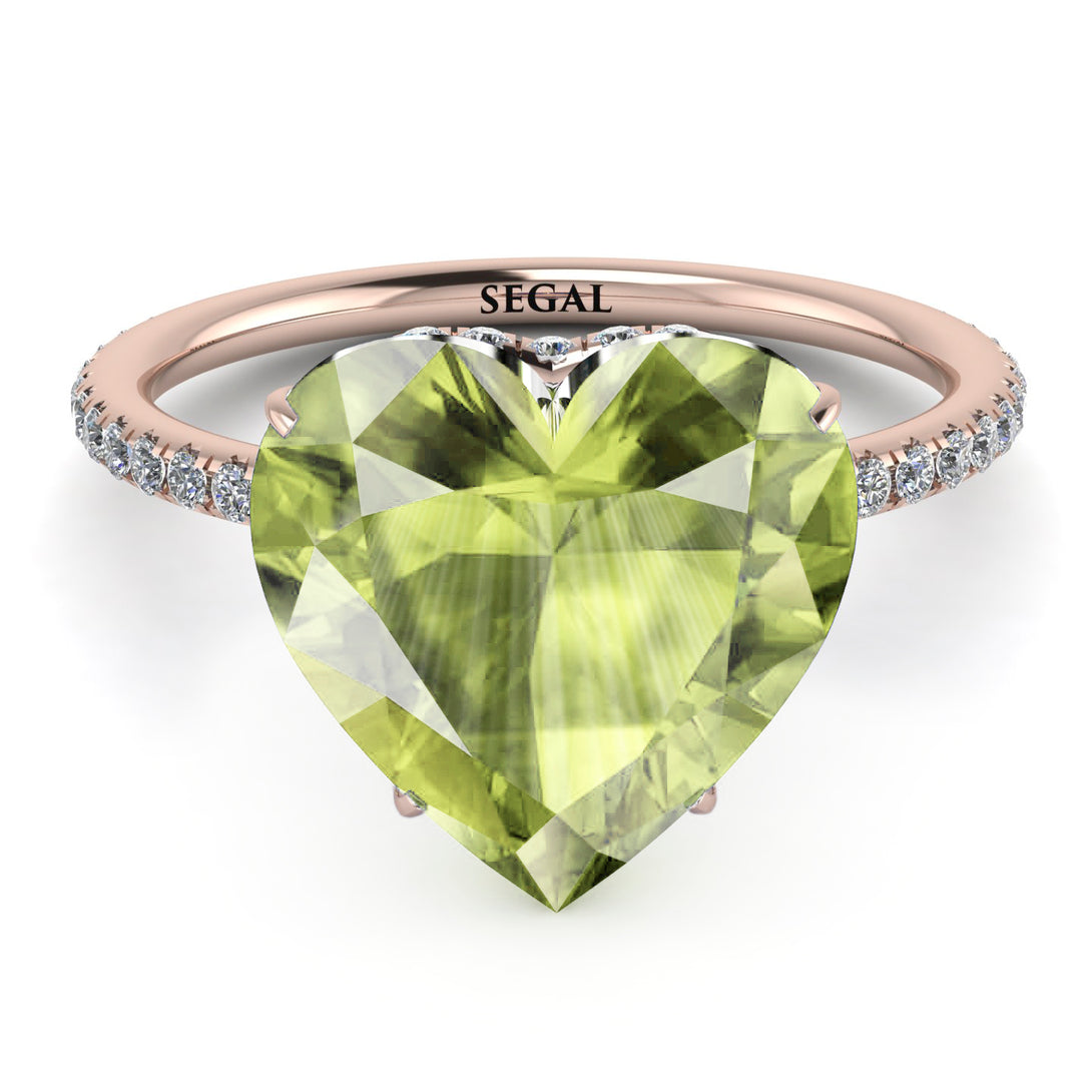 Heart Shape Peridot Ring - Noelle No. 702
