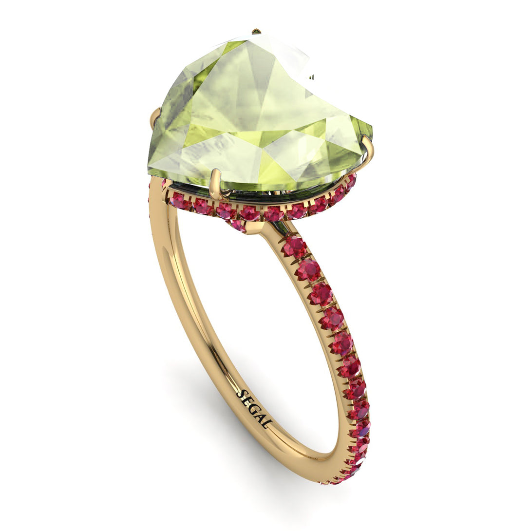 Heart Shape Peridot Ring - Noelle No. 710
