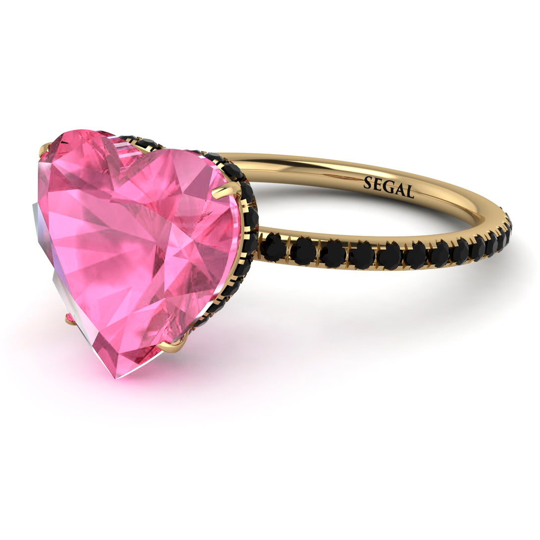 Heart Shape Pink Moissanite Ring - Noelle No. 807