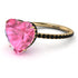 Heart Shape Pink Moissanite Ring - Noelle No. 807 image 1