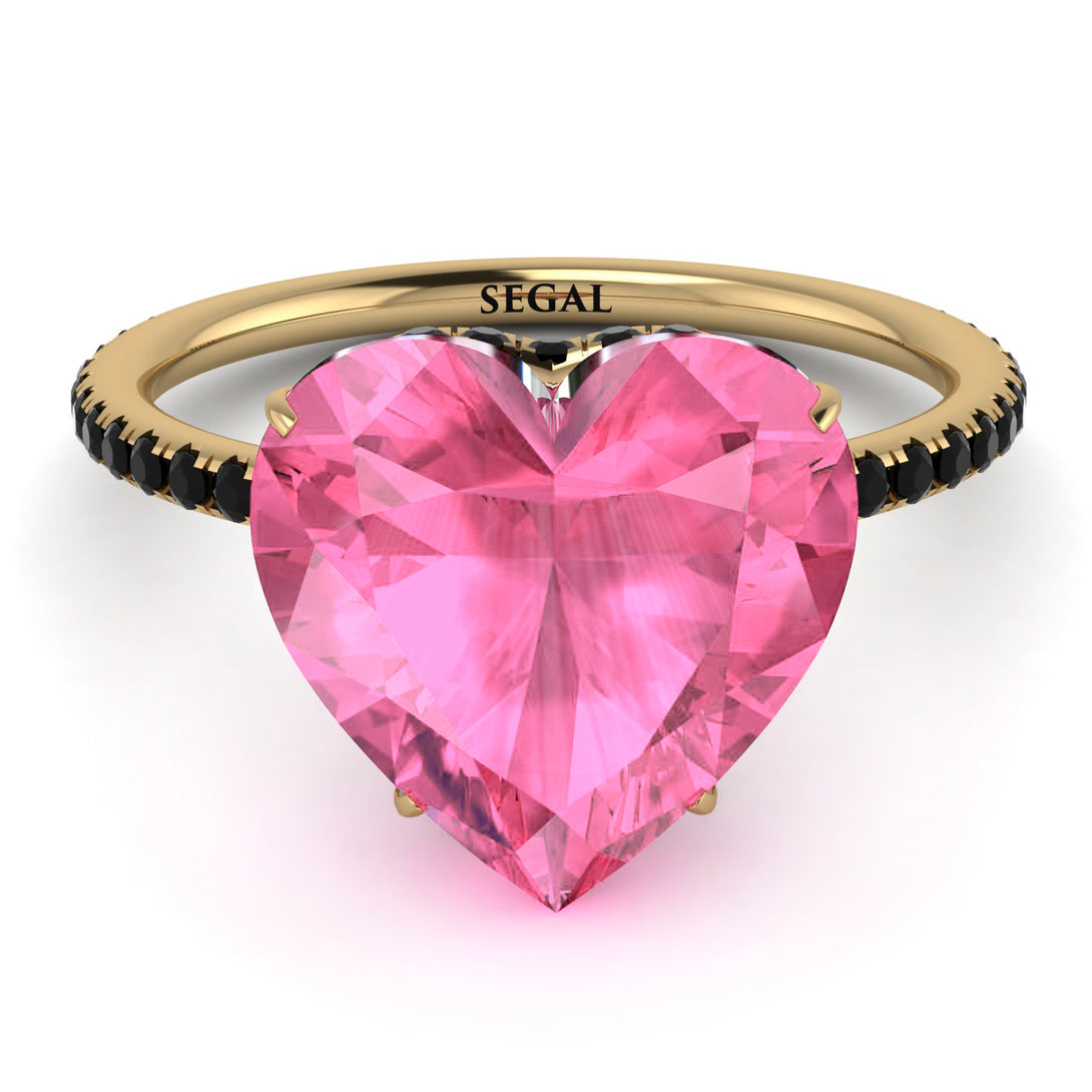 Heart Shape Pink Moissanite Ring - Noelle No. 807