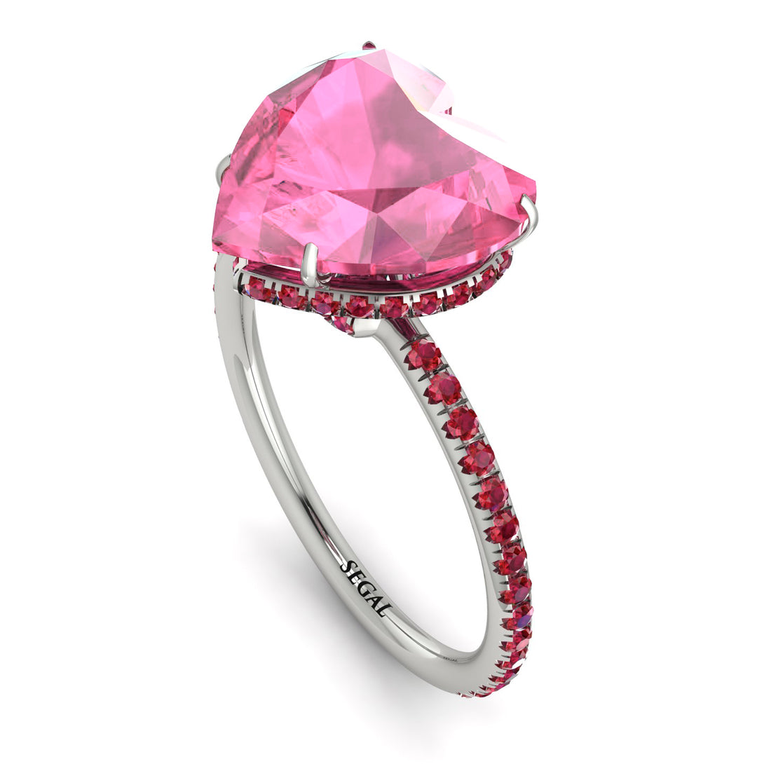 Heart Shape Pink Moissanite Ring - Noelle No. 812