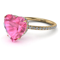 Heart Shape Pink Moissanite Ring - Noelle No. 801 image 1