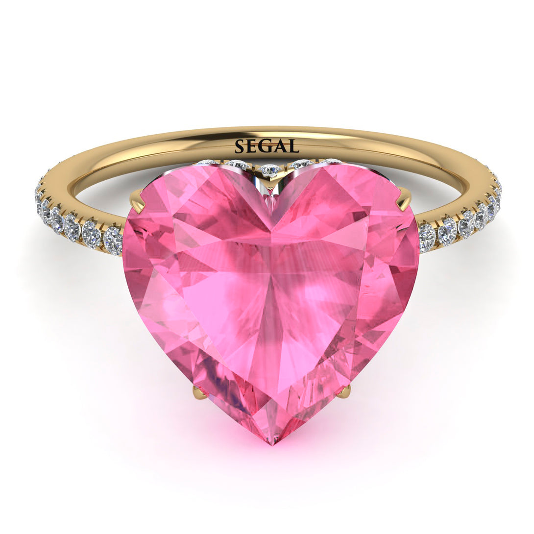 Heart Shape Pink Moissanite Ring - Noelle No. 801
