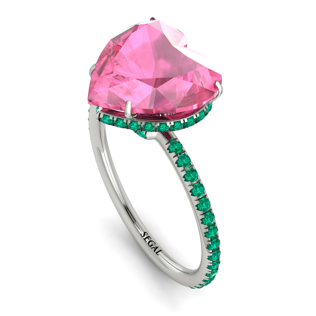 Heart Shape Pink Moissanite Ring - Noelle No. 806