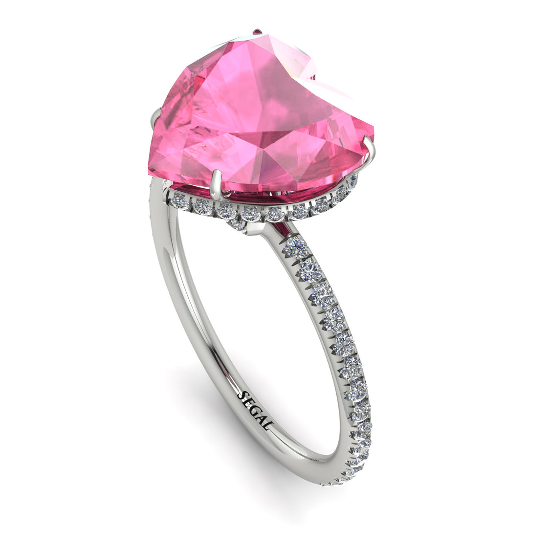 Heart Shape Pink Moissanite Ring - Noelle No. 803