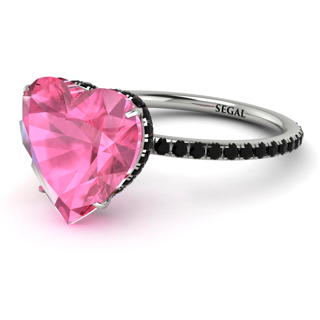 Heart Shape Pink Moissanite Ring - Noelle No. 809