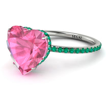 Heart Shape Pink Moissanite Ring - Noelle No. 806 image 1